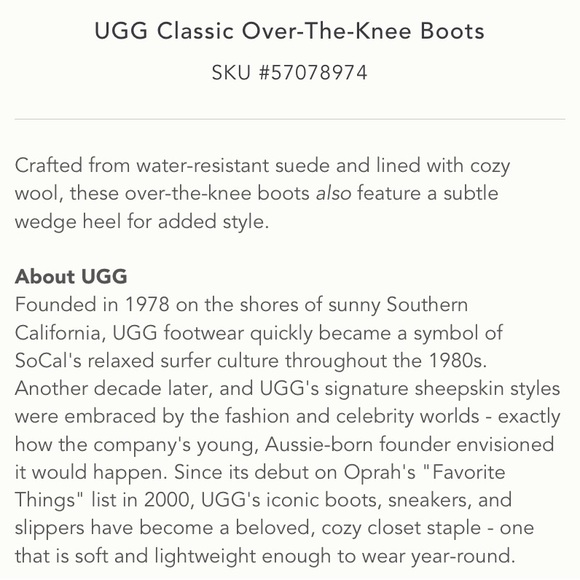 •ANTHROPOLOGIE• ugg classic over the knee boots {rare} - Picture 4 of 7